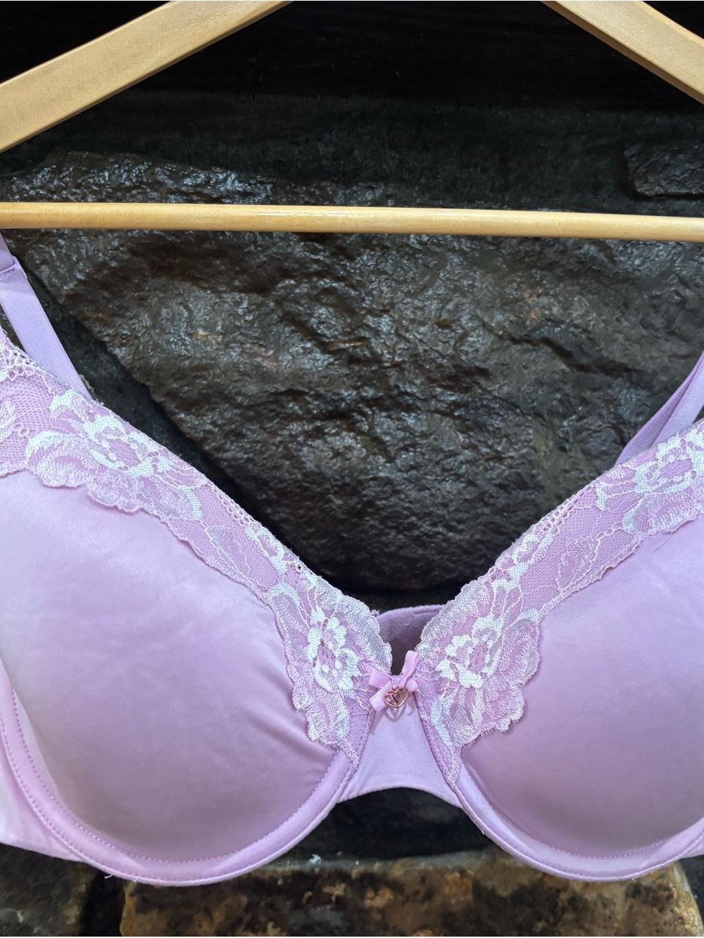 Women’s Lace Trim Underwire Bra - Lilac